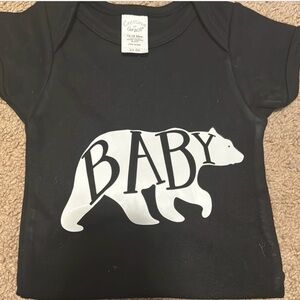 Black Baby Bear onesie